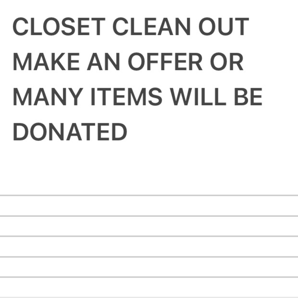 Closet Clean Out
